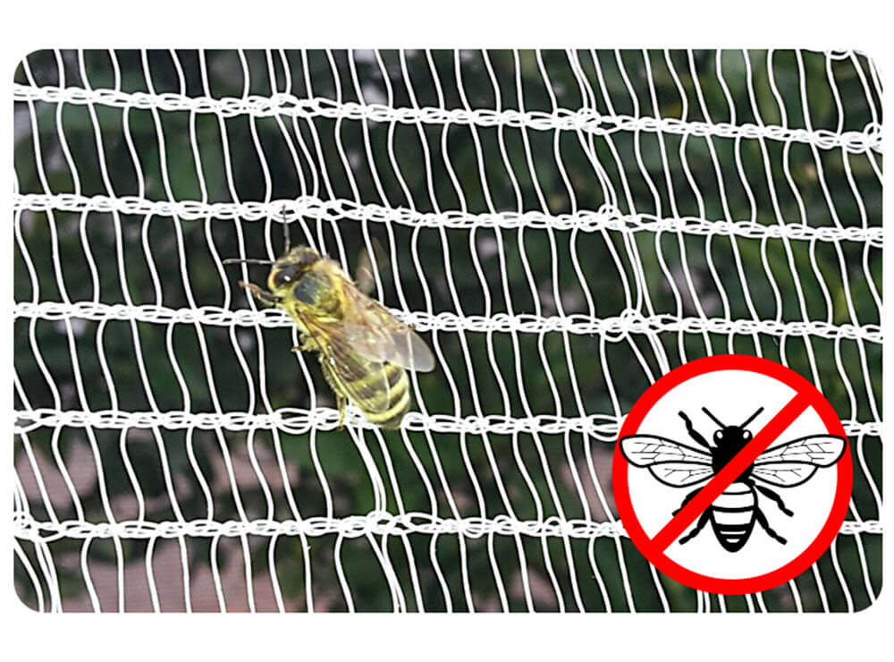 Rede anti-abelha de plástico HDPE, rede anti-abelha
